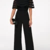 Strappy Cold Shoulder Ruffle Overlay Black Jumpsuit -Modlily Shop 217793 P 1572916716035