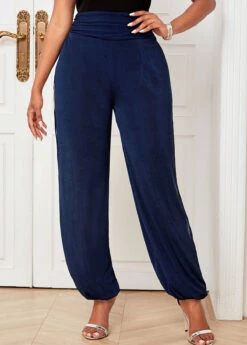 High Waisted Cutout Leg Solid Pants -Modlily Shop 265760 P 16167443607423