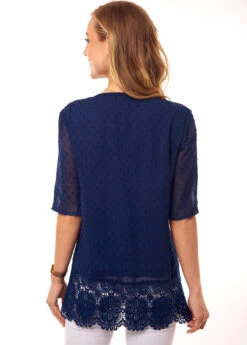 Lace Stitching Button Detail Crinkle Chest T Shirt 7 Lace Stitching Button Detail Crinkle Chest T Shirt -Modlily Shop 268711 P 16203853611771