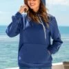 Kangaroo Pocket Drawstring Detail Long Sleeve Hoodie