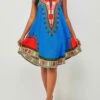Tribal Print Round Neck Wide Strap Dress -Modlily Shop 271335 P 16403361912980