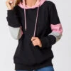 Contrast Long Sleeve Drawstring Detail Hoodie -Modlily Shop 273636 P 16285121756990