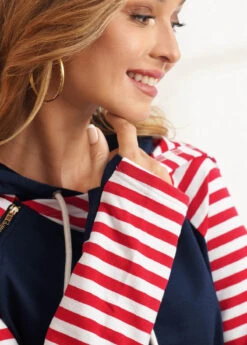 Drawstring Kangaroo Pocket Long Sleeve Hoodie -Modlily Shop 278817 P 16287664973462