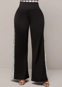 Sequin Black Ombre High Waisted Pants -Modlily Shop 292419 P 16384420689960