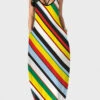 Rainbow Stripe Spaghetti Strap Double Side Pocket Dress