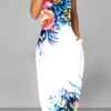 Floral Print Spaghetti Strap White Dress -Modlily Shop 300690 P 1676016125205