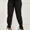 Black Belted Elastic Mid Waisted Pants 2 Black Belted Elastic Mid Waisted Pants -Modlily Shop 312277 P 1664174769102