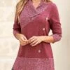 Dark Reddish Purple Button Long Sleeve Sweatshirt 1 Dark Reddish Purple Button Long Sleeve Sweatshirt -Modlily Shop 312663 P 16655712653430