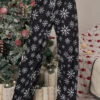Black Drawstring Christmas Print Drawastring Pants -Modlily Shop 316084 P 1664334924836