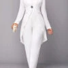 White Button Cardigan And V Neck Jumpsuit -Modlily Shop 317478 P 16703878984670