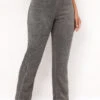 Grey Plush Elastic Waist High Waisted Pants -Modlily Shop 318101 P 16672874580340