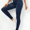 Navy High Waisted Ankle Length Leggings -Modlily Shop 318672 P 16680614785530