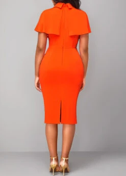 Orange Cut Out Short Sleeve Bodycon Dress -Modlily Shop 319093 P 16704941644771