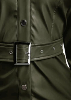 Blackish Green Belted Long Sleeve Bodycon Dress -Modlily Shop 319170 P 16678155225365