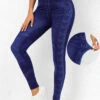 Denim Blue Printed High Waisted Leggings -Modlily Shop 320035 P 16687644467130