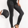 Black High Waisted Ankle Length Leggings -Modlily Shop 320037 P 16699503469620