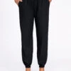 Black Drawstring Belted High Waisted Pants -Modlily Shop 320776 P 16711951895050