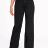 Black Pocket Button Fly High Waisted Jeans -Modlily Shop 320780 P 16711017981340