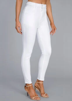 White High Waisted Button Fly Leggings 8 White High Waisted Button Fly Leggings -Modlily Shop 320782 P 16710213110702