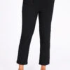 Black Pocket Drawastring Mid Waisted Pants