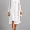 White Lace Two Piece Suit Long Sleeve Dress -Modlily Shop 322810 P 16769764567770
