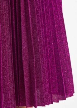 Dark Reddish Purple Pleated Shinning Sleeveless Round Neck Dress 13 Dark Reddish Purple Pleated Shinning Sleeveless Round Neck Dress -Modlily Shop 322811 P 16789498632895