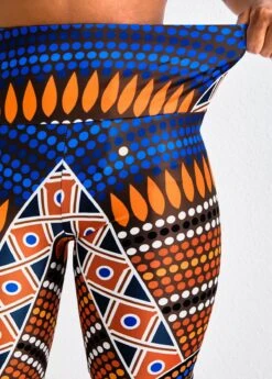 Multi Color Tribal Print High Waisted Leggings -Modlily Shop 323129 P 16740917089954