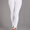 White Button Skinny High Waisted Jeans
