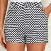Black Pocket Wave Pattern Print Shorts -Modlily Shop 325703 P 16777410629240