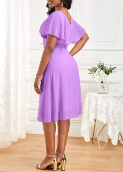 Light Purple Layered Sleeveless Round Neck Dress -Modlily Shop 325744 P 16799180962211