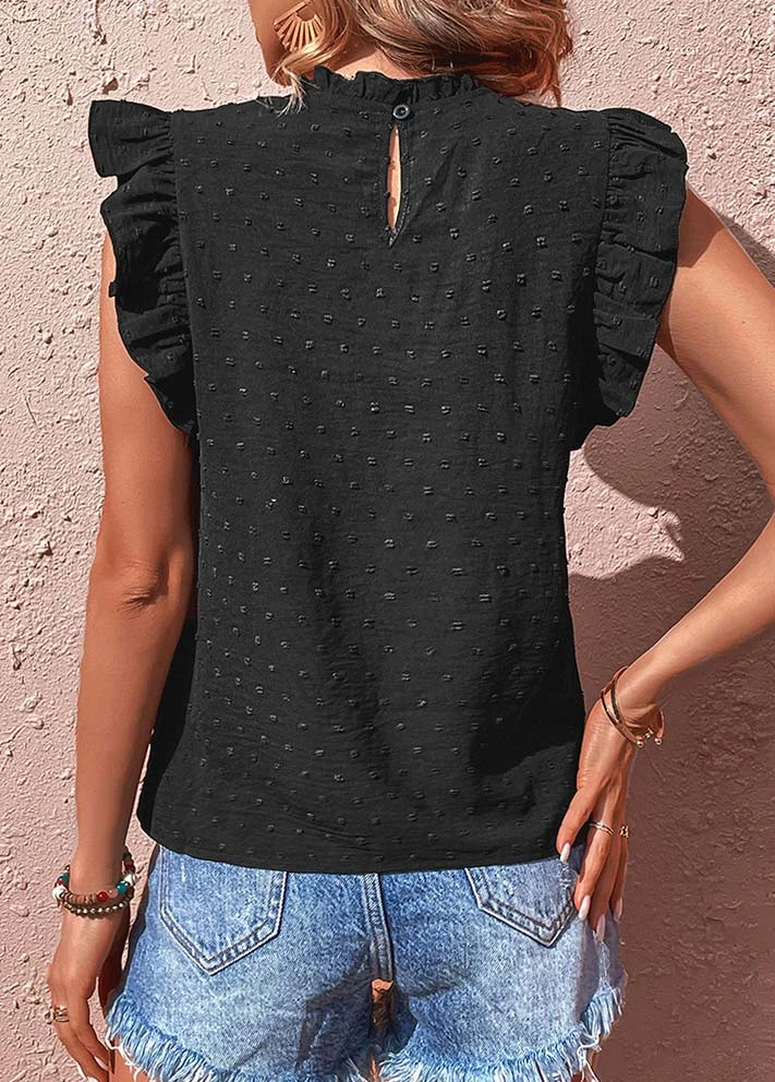 Black Patchwork Short Sleeve High Neck T Shirt 4 Black Patchwork Short Sleeve High Neck T Shirt - Image 2