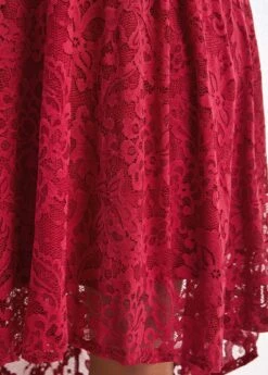 Wine Red Lace High Low Sleeveless Dress -Modlily Shop 328735 P 16802626921634