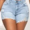 Button Pocket Skinny Zipper Fly Denim Shorts -Modlily Shop 328861 P 16798802354564