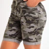 Multi Color Pocket Camouflage Print Skinny Drawastring Denim Shorts -Modlily Shop 328965 P 16883541123920