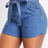 Skinny Pocket Zipper Fly Denim Shorts -Modlily Shop 329389 P 16801776247053