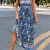 Multi Color Smocked Floral Print Belted Maxi Dress 2 Multi Color Smocked Floral Print Belted Maxi Dress -Modlily Shop 329393 P 16819888437520