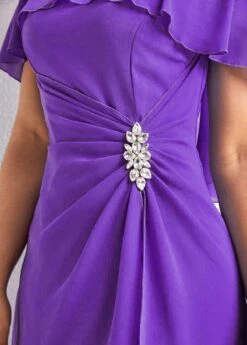 Purple Lightweigh A Line Short Sleeve Dress -Modlily Shop 329518 P 16792792502255