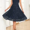 Navy Lace Sleeveless V Neck Dress -Modlily Shop 329828 P 16822137307130