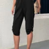 Black Pocket Jogger Elastic Waist High Waisted Pants -Modlily Shop 331675 P 16833772892240