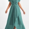 Mint Green Lace Short Sleeve Maxi Dress -Modlily Shop 333269 P 16832653924780
