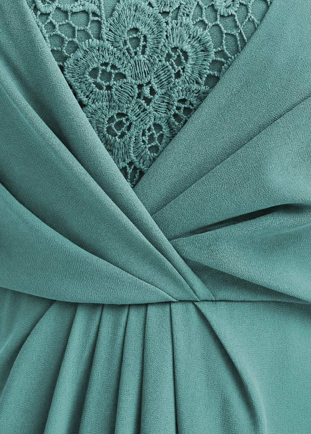 Mint Green Lace Short Sleeve Maxi Dress 8 Mint Green Lace Short Sleeve Maxi Dress - Image 6