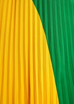 Green Pleated Belted Half Sleeve Maxi Dress -Modlily Shop 333421 P 16885455210774