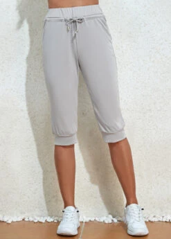 Grey Pocket Drawastring High Waisted Jogger Pants 13 Grey Pocket Drawastring High Waisted Jogger Pants -Modlily Shop 333744 P 16850914164805