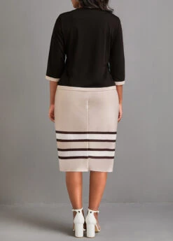 Dark Coffee Striped Dress 8 Dark Coffee Striped Dress -Modlily Shop 334349 P 16855885522301