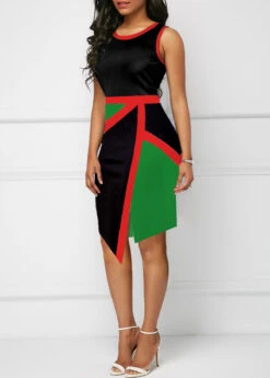 Black Split Sleeveless Round Neck Dress 7 Black Split Sleeveless Round Neck Dress -Modlily Shop 334616 P 1684751289114