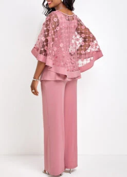 Long Three Quarter Length Sleeve Jumpsuit And Cardigan -Modlily Shop 334771 P 16889877370381