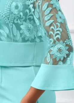 Mint Green Two Piece Dress And Cardigan -Modlily Shop 335783 P 16957213115275