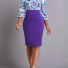 Purple Bowknot Tribal Print Tie Collar Bodycon Dress -Modlily Shop 336603 P 16916655143660
