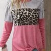 Pink Twist Leopard Long Sleeve T Shirt 1 Pink Twist Leopard Long Sleeve T Shirt -Modlily Shop 336673 P 16878651978440