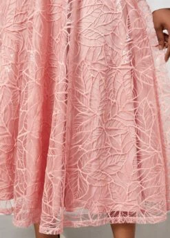 Pink Sequin Long Sleeve Round Neck Dress -Modlily Shop 338941 P 16958087794894